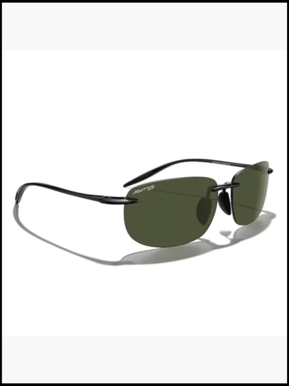 Rectangular Rimless Sunglasses for Running Fishing Golf Driving UV Protection